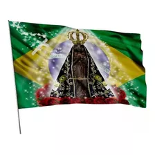 Bandeira Nossa Senhora Aparecida Com Brasil 100x145cm