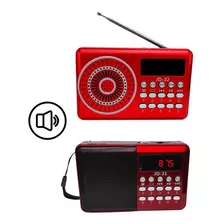 Radinho Fm Digital De Bolso Portátil Bluetooth, Recarregável