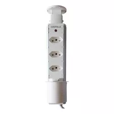 Torre De Tomada Hafele Retrátil De Embutir Multiplug Branca Cor Outro