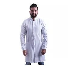 Jaleco Viena Gabardine Com Elastano Masculino - Branco