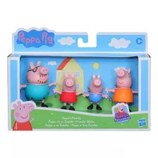 Conjunto Com 4 Bonecos Peppa Pig E Família Pig Hasbro
