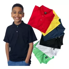 Kit De 6 Polo Infantil Juvenil Masculina Camiseta Básica