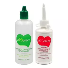 Kit Amolecedor De Cutícula Líquido 110ml+creme 100g Amolece