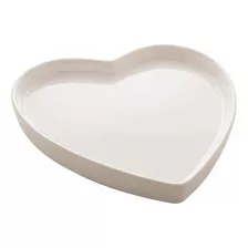 Porta Anéis De Cerâmica Heart Branco - Lyor