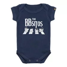 Roupa De Bebê Banda Rock The Beatles Baby Marinho