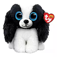 Boneco De Pelúcia Ty 16cm Cachorrinho Sissy Preto E Branco