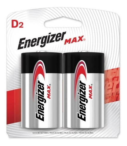 Pila D Energizer Alcalina 1.5 V Blister 2 Piezas