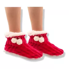 Pantufa Bota Pelúcia Forrada Quente Feminina Antiderrapante