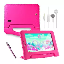 Tablet 32gb Rosa 3g Wifi Dual Chip +capa Kids+ Fone + Caneta