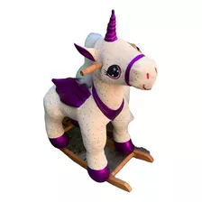 Mecedora Montable Infantil Unicornio De Peluche Niña