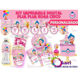 Kit Imprimible Payaso Plim Plim Rosa Circo