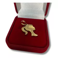 Pingente Feminino Barbie Cor Ouro 18k Não Marea Moeda 