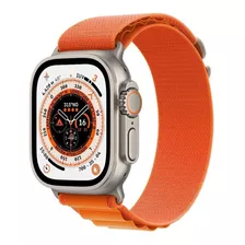 Apple Watch Ultra Gps + Cellular - Caixa De Titânio 49 Mm - Pulseira Loop Alpina Laranja - M