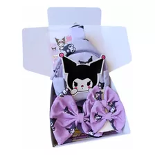 Mini Mochila Kuromi Más Accesorios Para El Cabello 