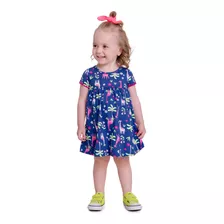 Vestido Infantil Kyly Em Meia Malha Girafas