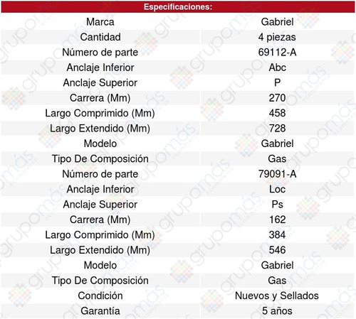 4 Amortiguadores Gabriel Ford Ecosport L4 2.0l 02-13 Foto 4