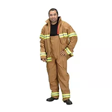 Aeromax Adulto Bomberos Traje, Tan, Pequeño.