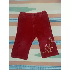 Hermoso Pantalón Cheeky Corderoy Con Flores Bordadas.