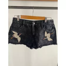 Short De Jean Sybilla Tale 40 Con Bordados