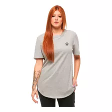 Camiseta Longline Feminina Oversized Manga Curta Wc1 Wooks