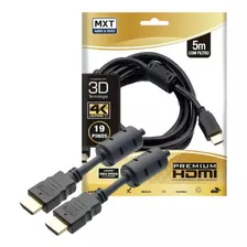 Cabo Hdmi Ultra Hd Premium De 5 Metros - Mxt