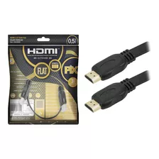 Cabo Hdmi 2.0 Flat Gold4k Ultrahd 19p 0.5mt Polybag 018-5005