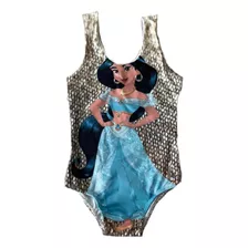 Maiô Infantil Princesa Jasmine Refdourado P.e