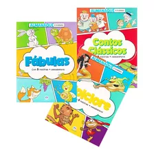 Kit 3 Gibis Literatura Clássica Fábulas Contos De Fadas 