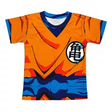 Camiseta Infantil Goku Dragon Ball Z Fantasia Estampa Total