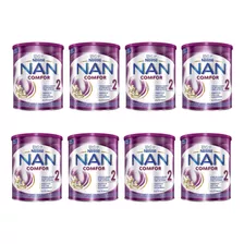 Kit Nestlé Nan Comfor 2 - (8 Latas De 800g) - 6 A 12 Meses