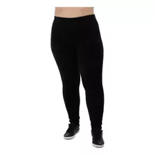 Calça Plus Size Feminina Anistia Fuso Veludo Cotele Preta