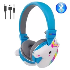 Audífonos 3d Diseño De Unicornio, Mxpey-001, Azul, Jack 3.5m