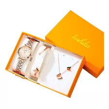 Relógio Feminino De Moda, Colar, Pulseira, Conjunto De Caixa