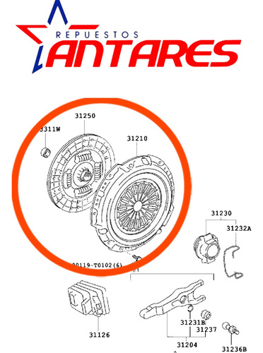 Kit Embrague Para Citroen Saxo 1.6 2000 2003 Tu5j 3 Piezas Foto 4