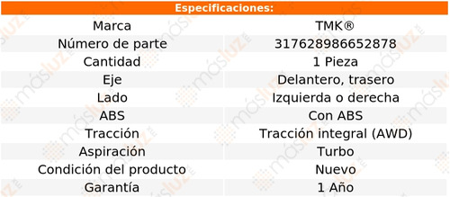 1- Maza Delantera O Trasera Izq/der S8 V8 4.0l 13/18 Tmk Foto 2