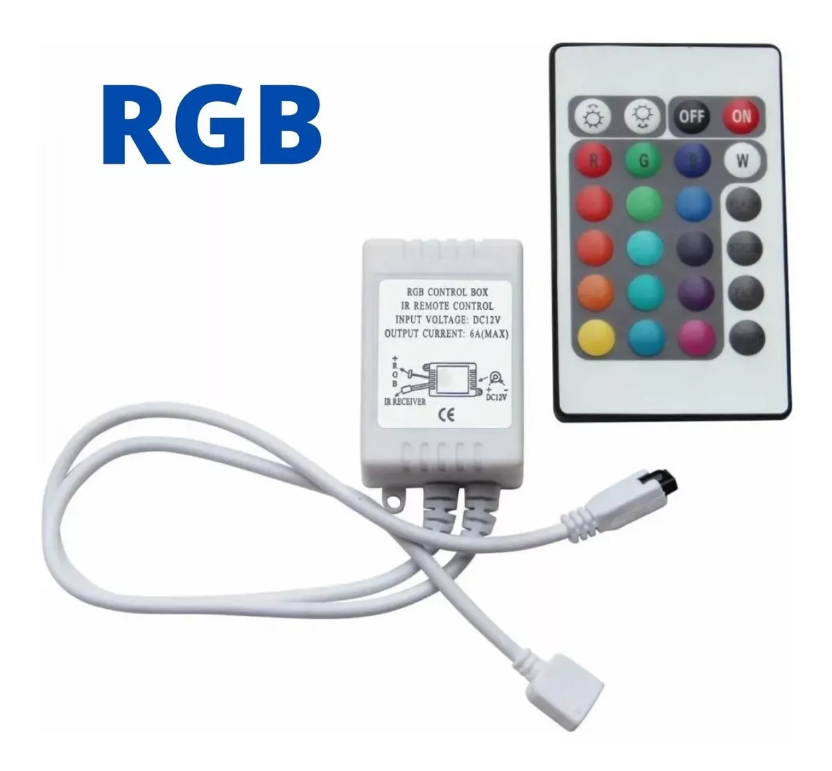 01 Kit Controle Controlador Para Fita Led Rgb 3528 E 5050
