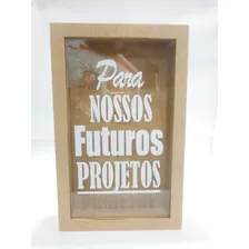 Quadro Porta Rolhas Tampinhas Ou Cofre Com Adesivo 32x22cm