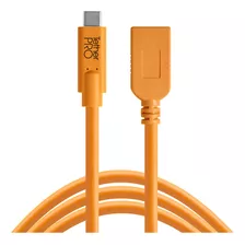 Tether Tools Tetherpro - Cable Adaptador Usb-c A Usb A Hemb. Color Naranja De Alta Visibilidad