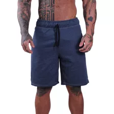 Bermuda Moletinho Masculina Preta Lisa Shorts Moletim