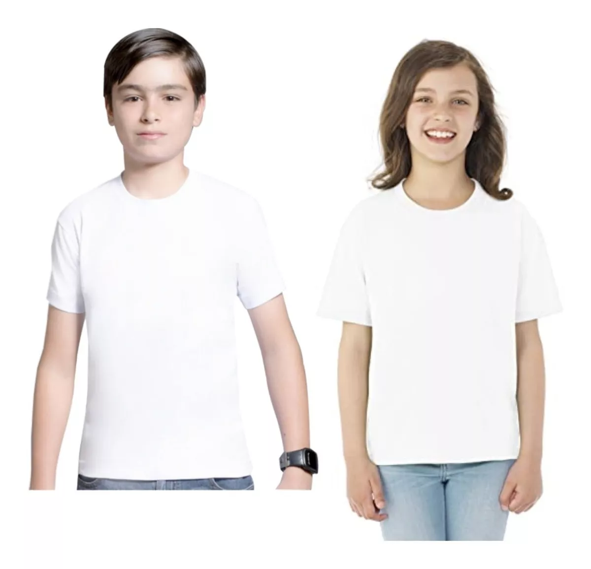 Camisetas Niños Blancas Algodón 180 Fabricación 100%nacional