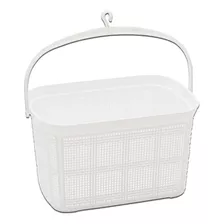 Canasto Organizador Plastico Ratan Punto Deco Pettish Online Color Blanco