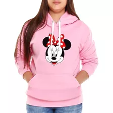 Moletom Mickey Minnie Feminino Casaco Canguru Blusa De Frio 