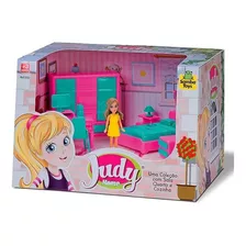 Boneca Judy Home Quarto Com Acessórios Samba Toys - 0404 