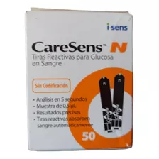 Tiras Para Glucometria Caresens Color Naranja Claro