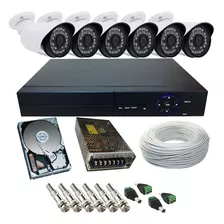 Kit Residencial 6 Câmeras Hd 1.3 Mp Dvr 8 Canais Luxvision