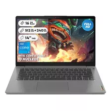 Portatil Lenovo Intel I5 1235u Solidos 512gb+ 240gb Ram 16gb Color Gris