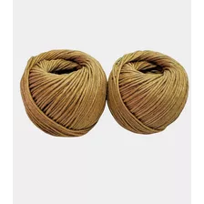 2 Rolos Fio Barbante Cordão Rami Berimbau 3mmx 200m Sisal