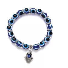 Pulsera Energética Ojo Turco Mano De Fatima J82 Elastiza