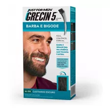 Grecin 5 Color Gel Barba Bigode Costeletas Castanho Escuro