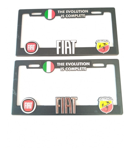 Porta Placas Autos Marca Fiat (2 Piezas) Foto 2